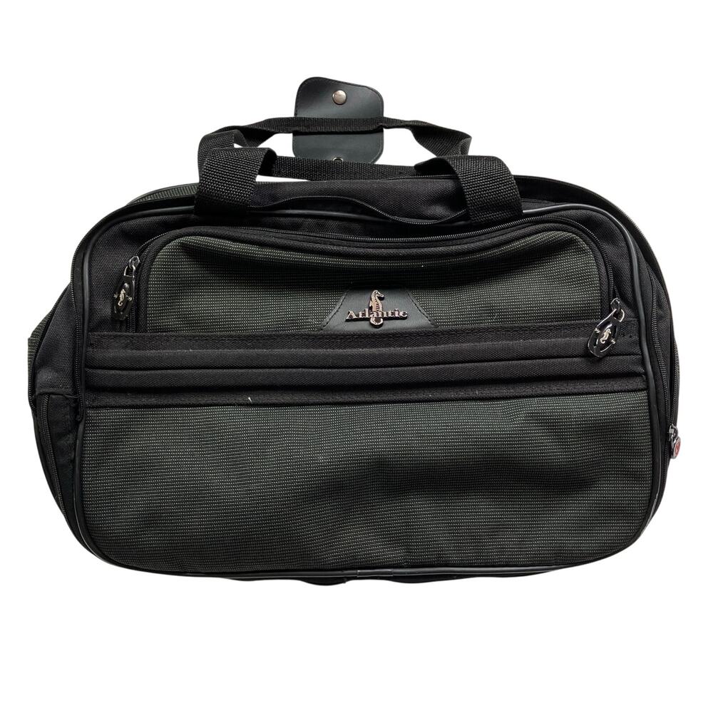 Atlantic Black Travel Carry On Bag 17" Unisex Loops Onto Suitcase Handle
